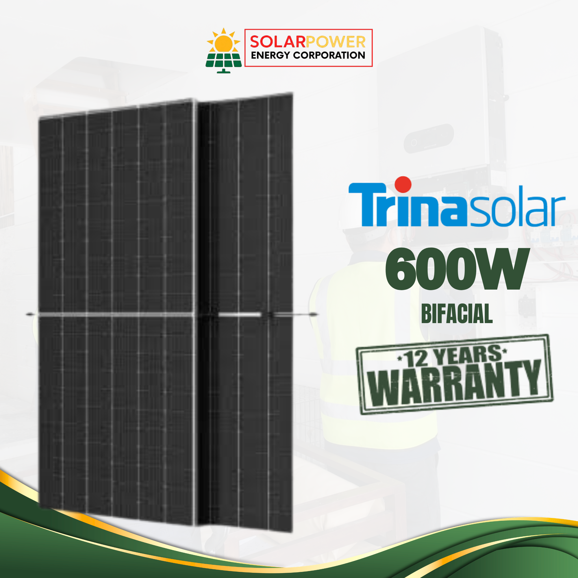 Trina Solar 600W Bifacial Solar Panel